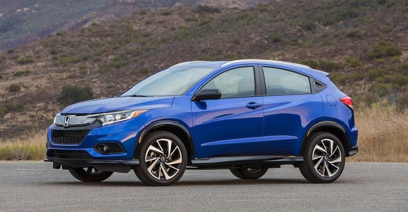 2019 Honda HR-V Sport SUV, Bécsi Autószalon, kék, oldalnézet, balról