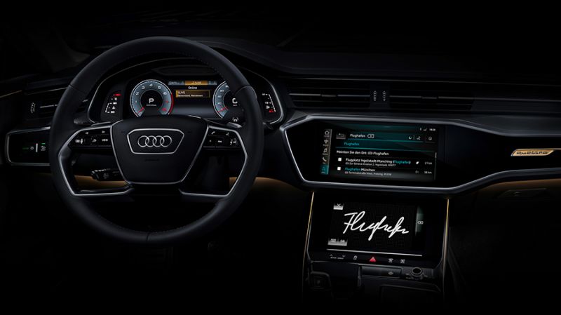 Az Audi A7 letisztult beltere
